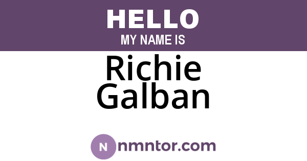 Richie Galban
