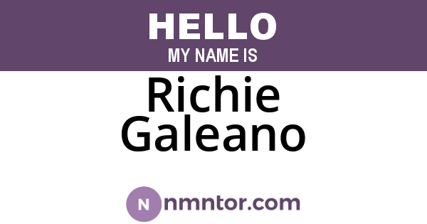 Richie Galeano