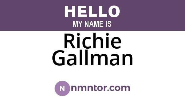 Richie Gallman