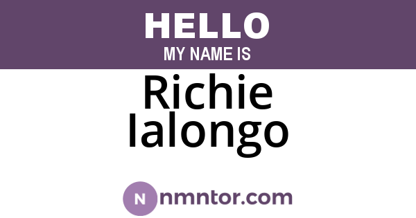 Richie Ialongo