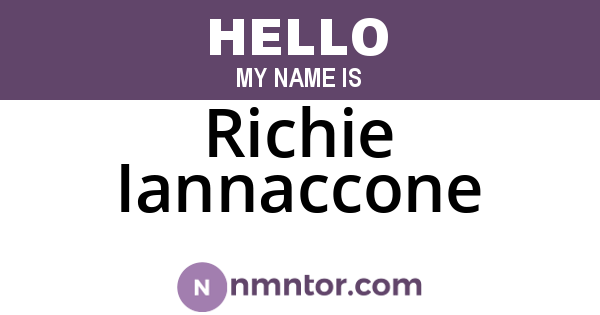 Richie Iannaccone