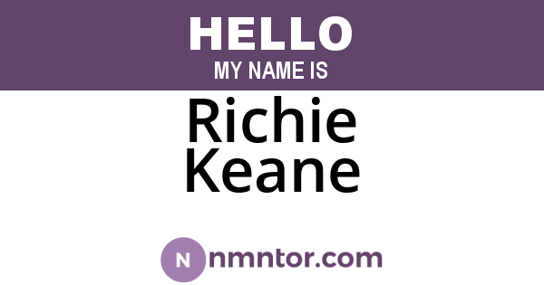 Richie Keane