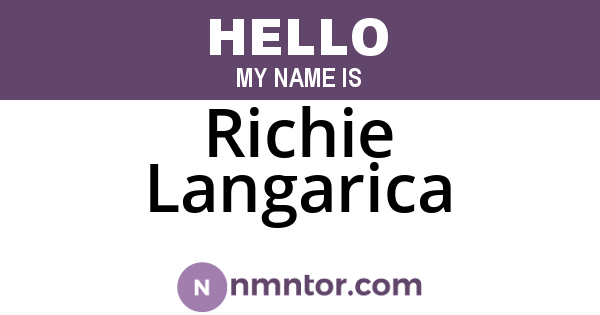 Richie Langarica
