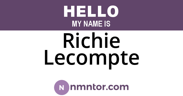 Richie Lecompte