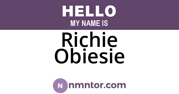 Richie Obiesie