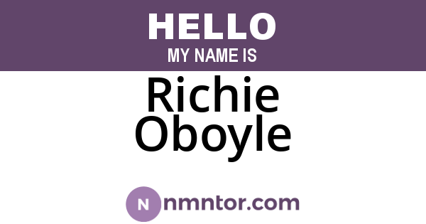 Richie Oboyle