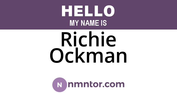 Richie Ockman