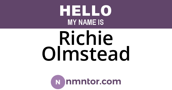 Richie Olmstead
