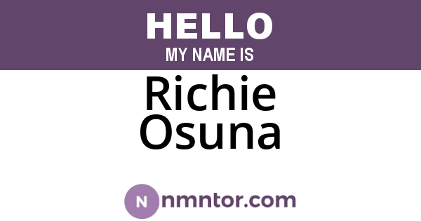 Richie Osuna