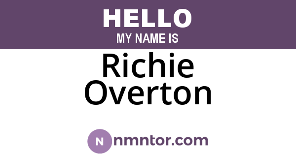 Richie Overton