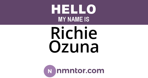 Richie Ozuna