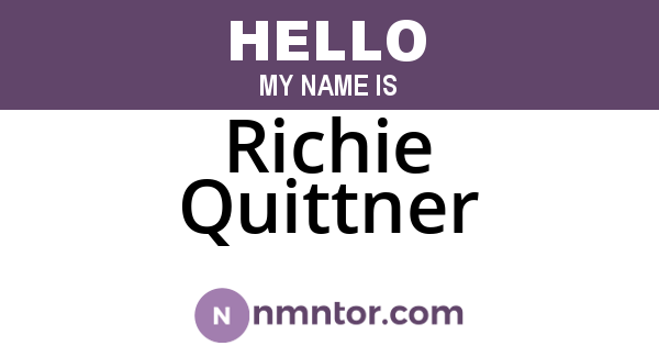 Richie Quittner