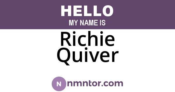 Richie Quiver