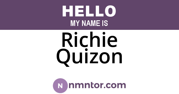 Richie Quizon