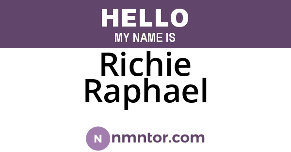 Richie Raphael