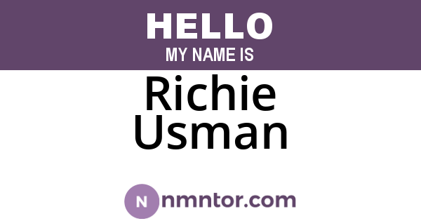 Richie Usman