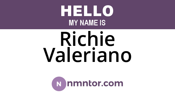 Richie Valeriano