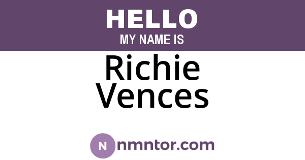 Richie Vences