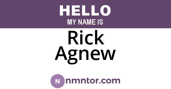 Rick Agnew