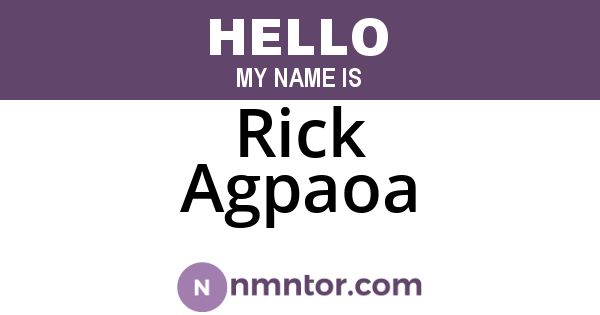 Rick Agpaoa