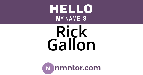 Rick Gallon