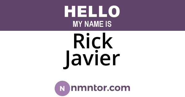 Rick Javier