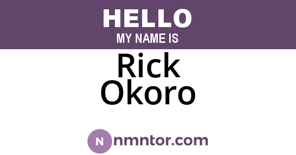 Rick Okoro