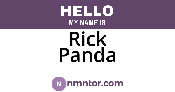 Rick Panda