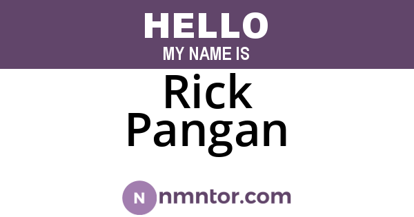 Rick Pangan