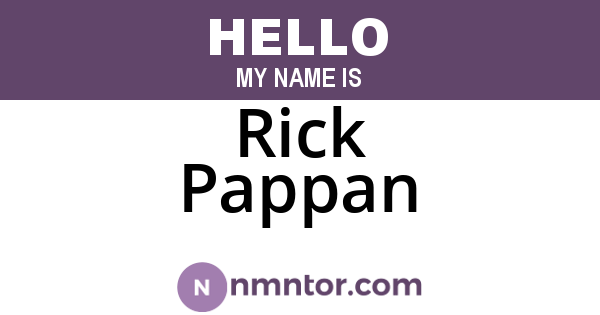 Rick Pappan