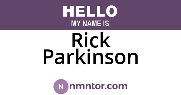 Rick Parkinson