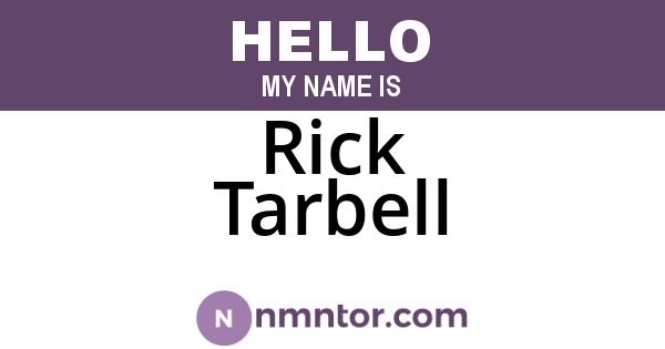 Rick Tarbell