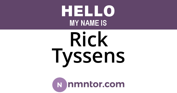 Rick Tyssens