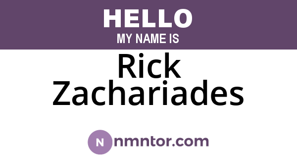 Rick Zachariades
