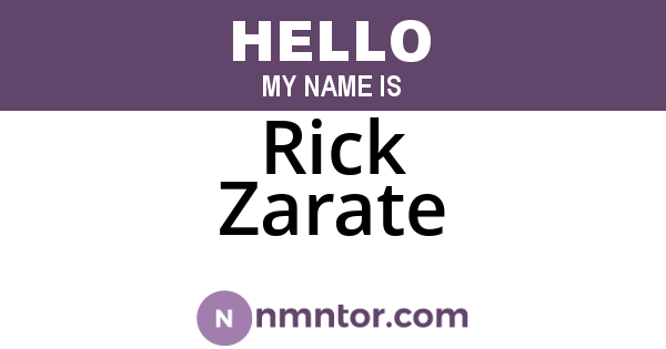 Rick Zarate