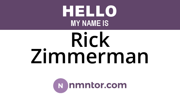 Rick Zimmerman