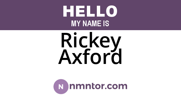 Rickey Axford