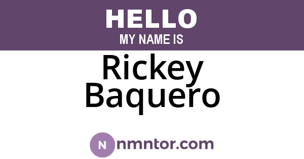 Rickey Baquero