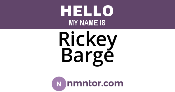 Rickey Barge