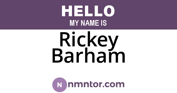 Rickey Barham