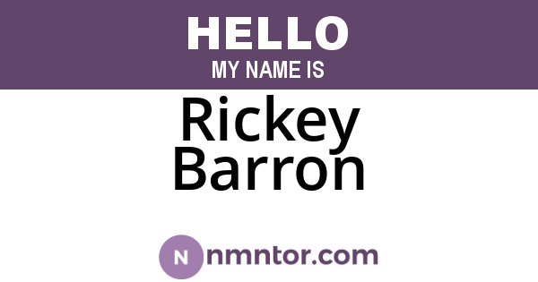 Rickey Barron
