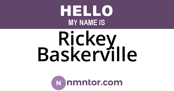 Rickey Baskerville