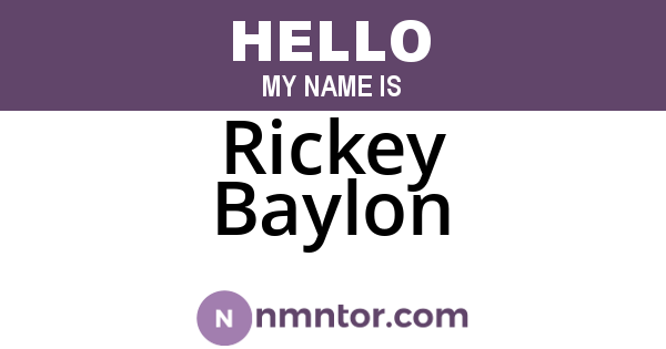 Rickey Baylon