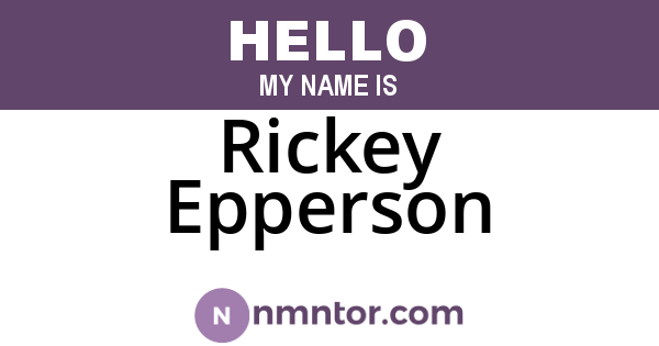 Rickey Epperson