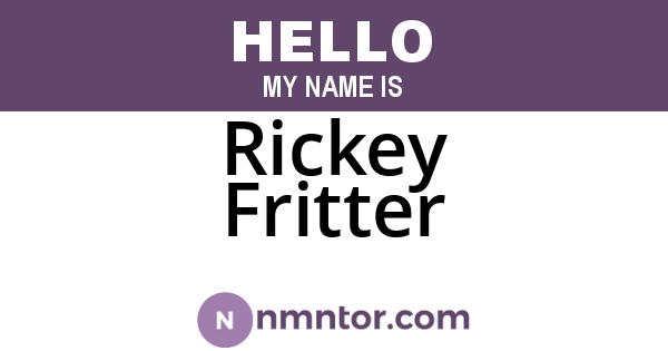 Rickey Fritter