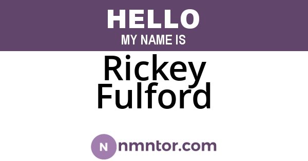 Rickey Fulford