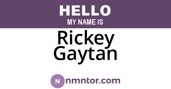 Rickey Gaytan