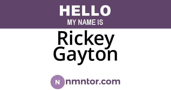 Rickey Gayton
