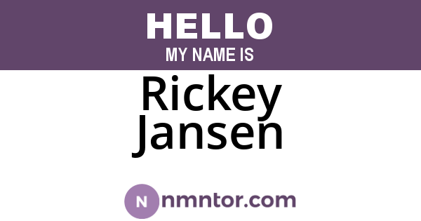 Rickey Jansen
