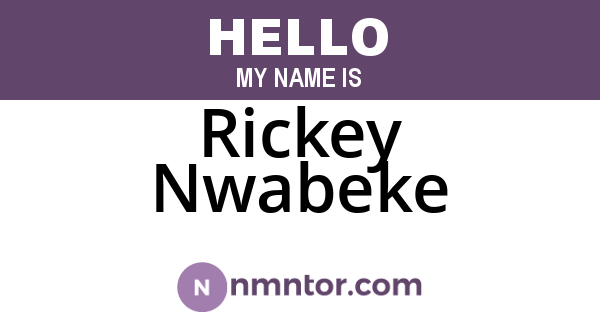 Rickey Nwabeke